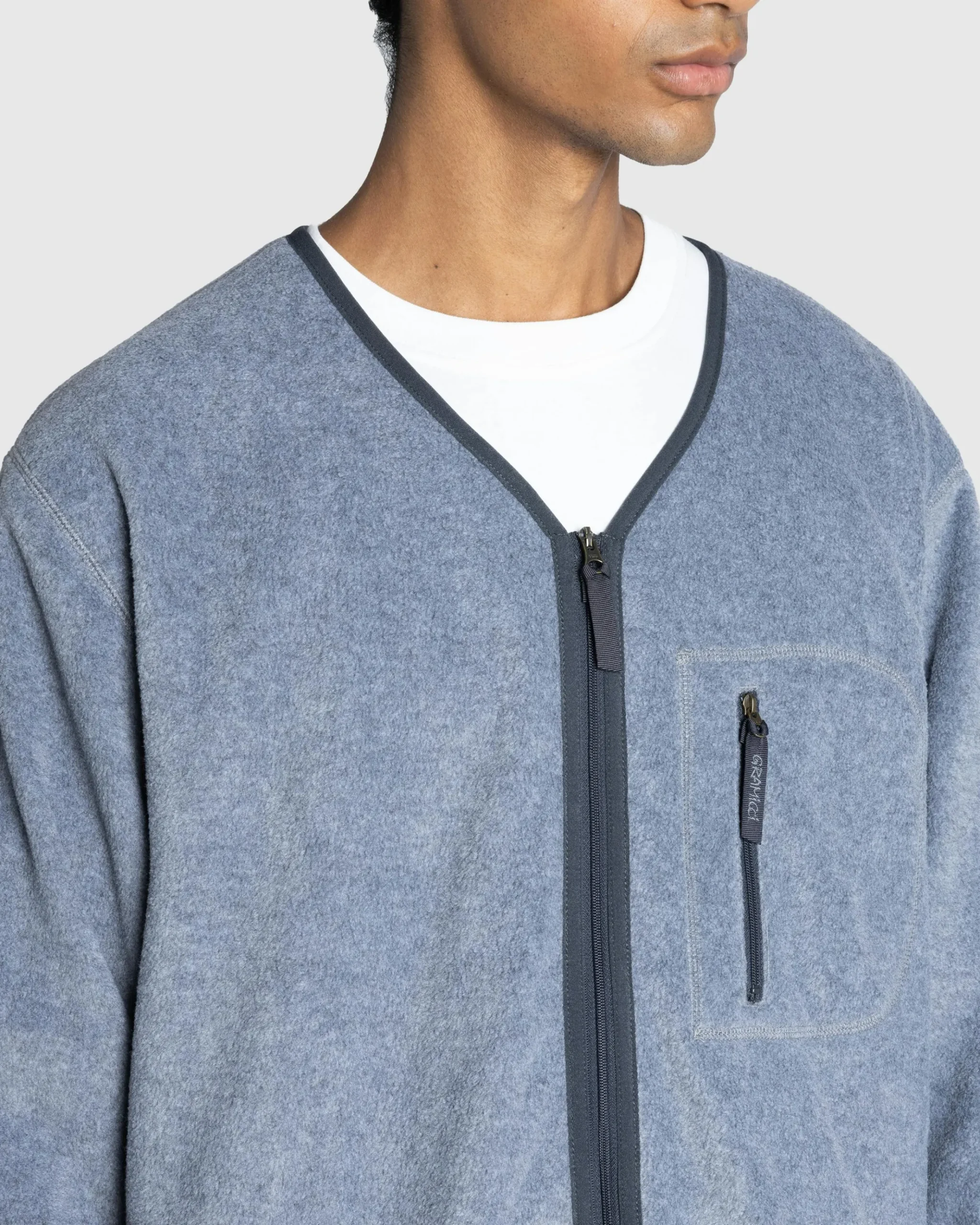 New Gramicci Fleece Cardigan Zip-Up Heather Charcoal heathercharcoal