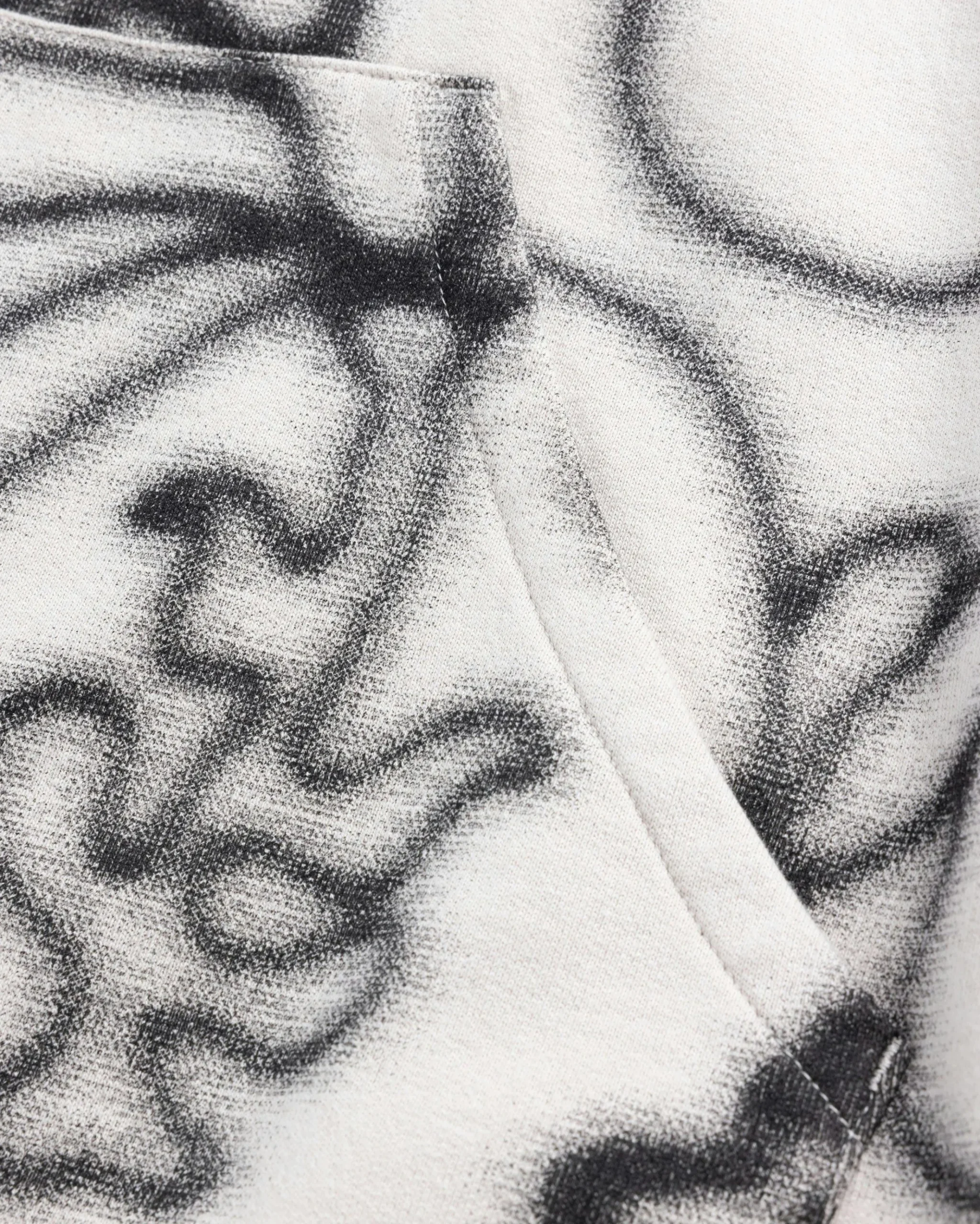 Cheap NTS Fleece Flower Hoodie Ivory/Black grey