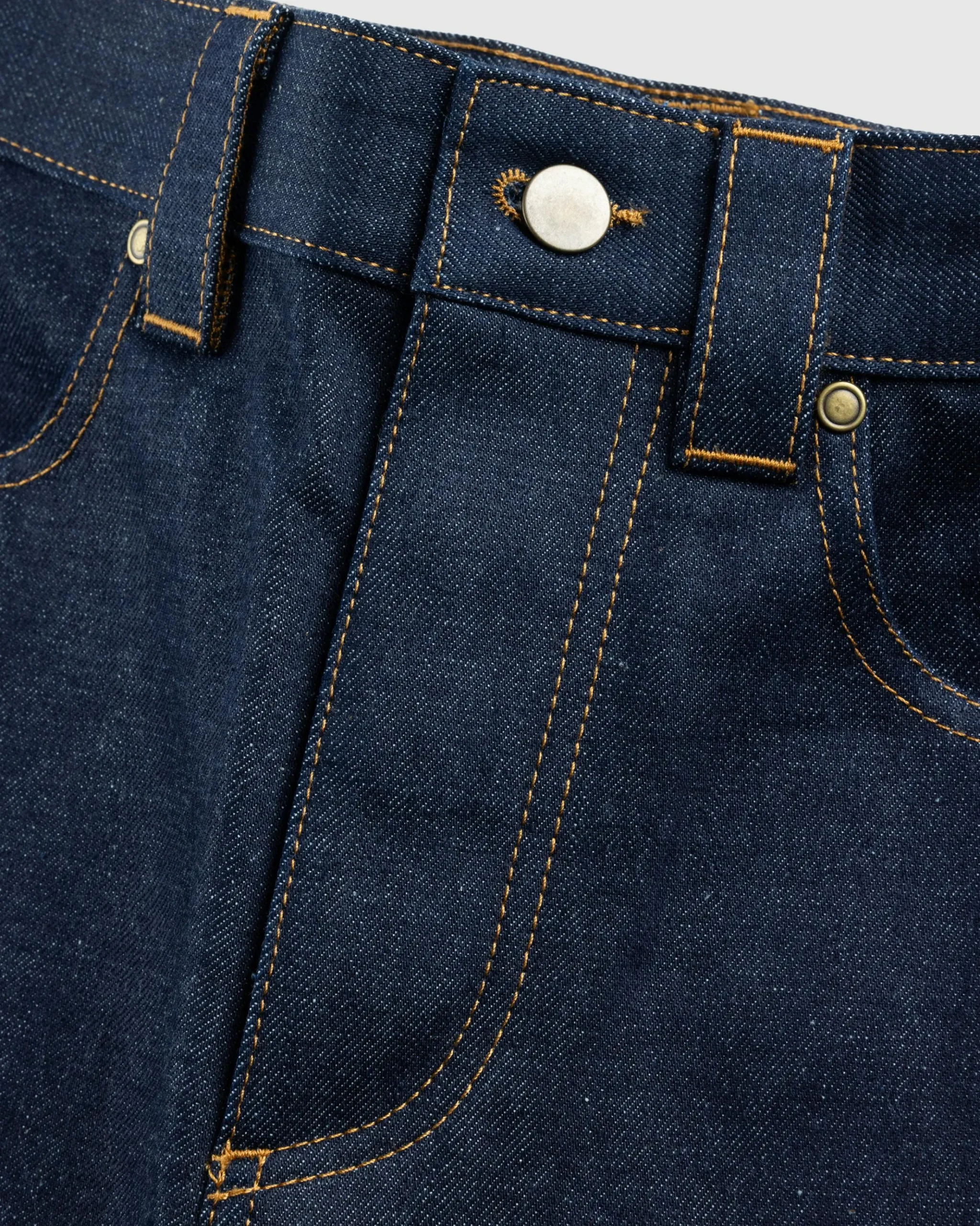 Outlet Meta Campania Collective Frankie Raw Denim Straight Leg Workwear Trousers Midnight Blue midnightblue