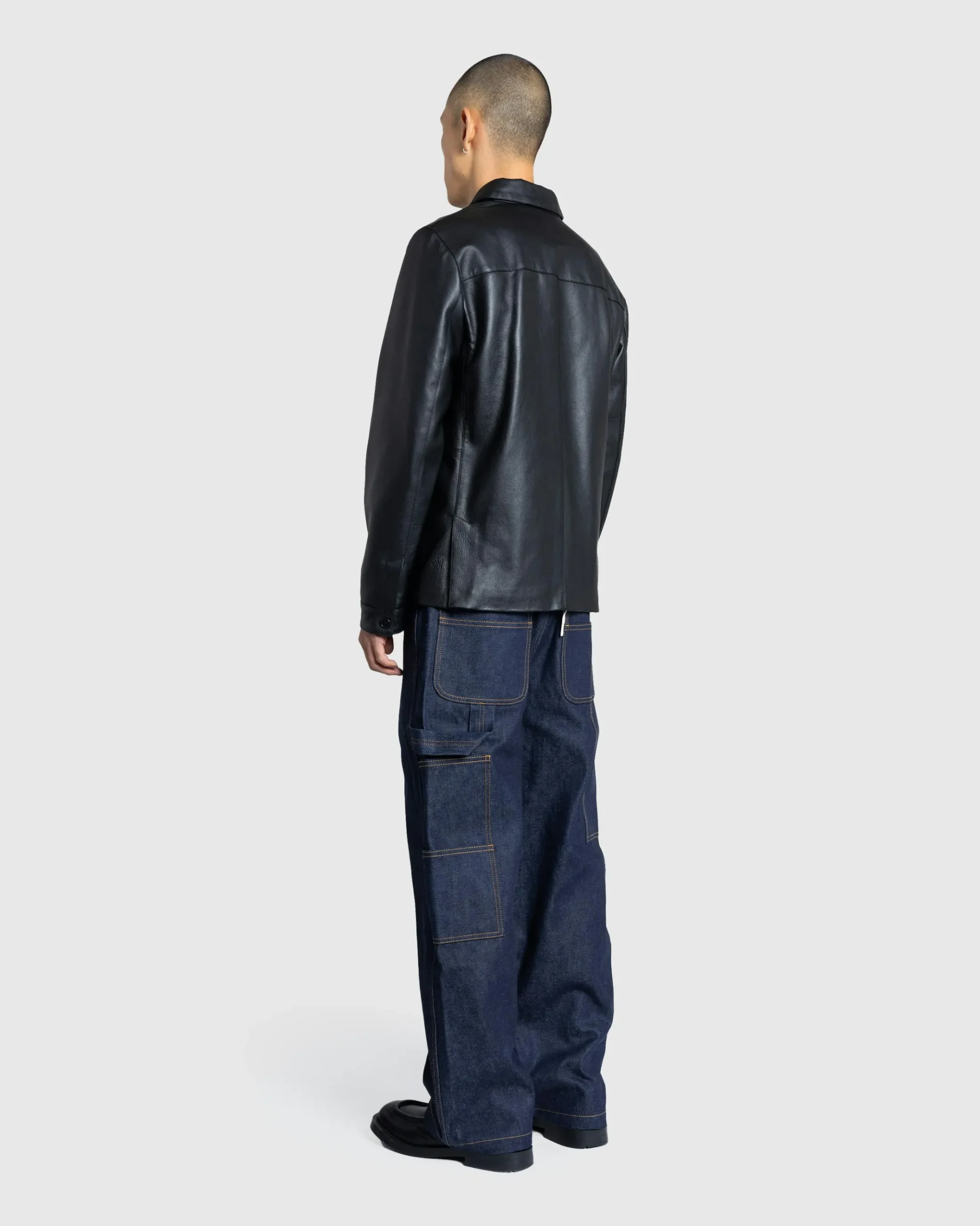 Outlet Meta Campania Collective Frankie Raw Denim Straight Leg Workwear Trousers Midnight Blue midnightblue