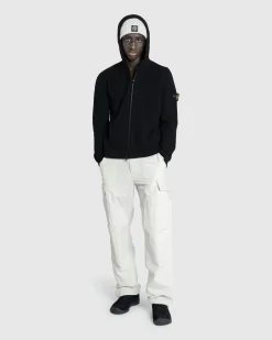Sale Stone Island Full-Zip Hooded Cardigan black
