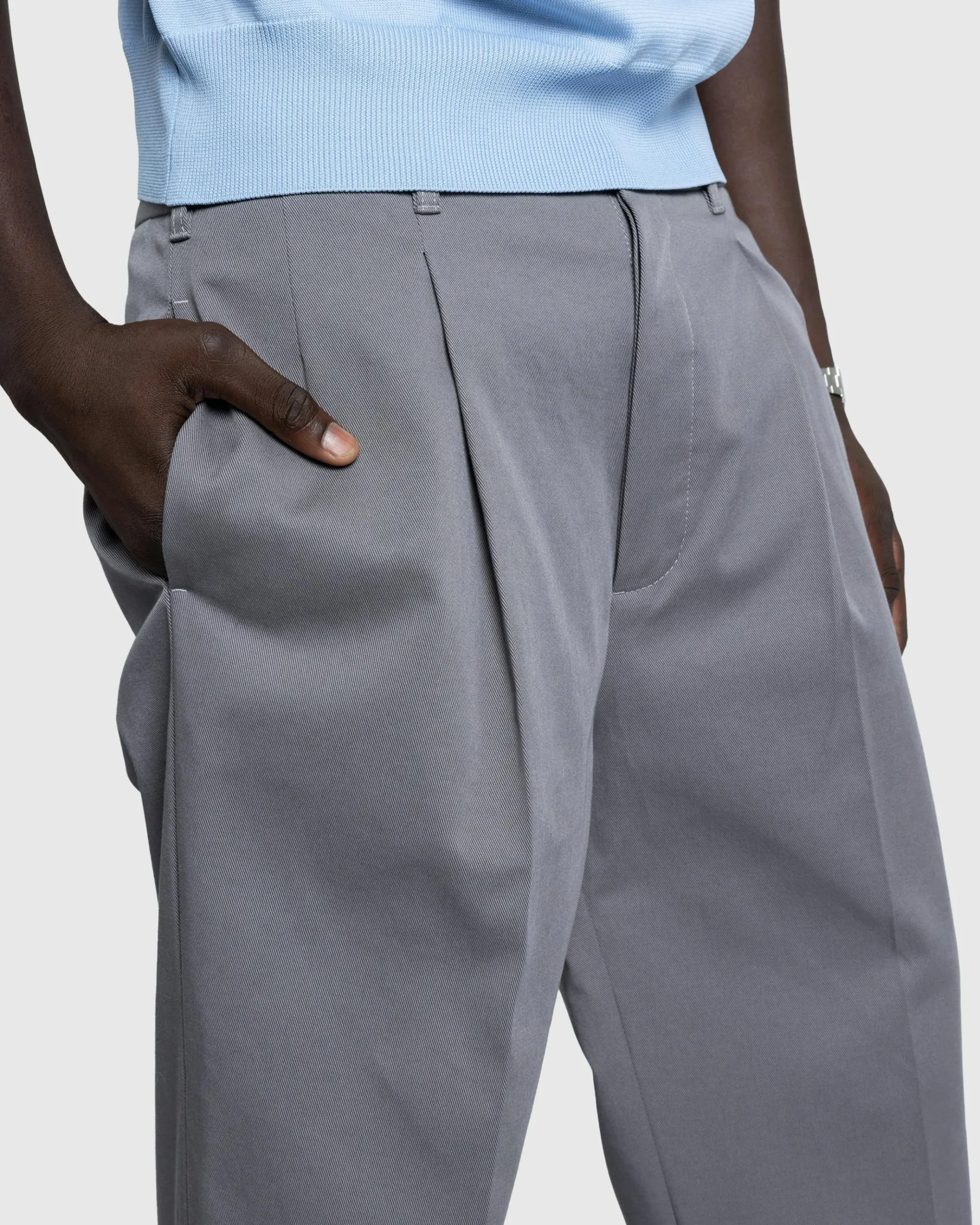 Fashion Marni Gabardine Classic Trousers Antique Silver antiquesilver