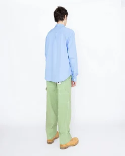 Clearance Highsnobiety HS05 Garment-Dyed Peach Long-Sleeve Shirt blue