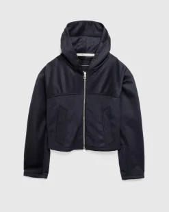 Discount Meta Campania Collective George Cropped Cashmere Blouson Midnight Blue midnightblue