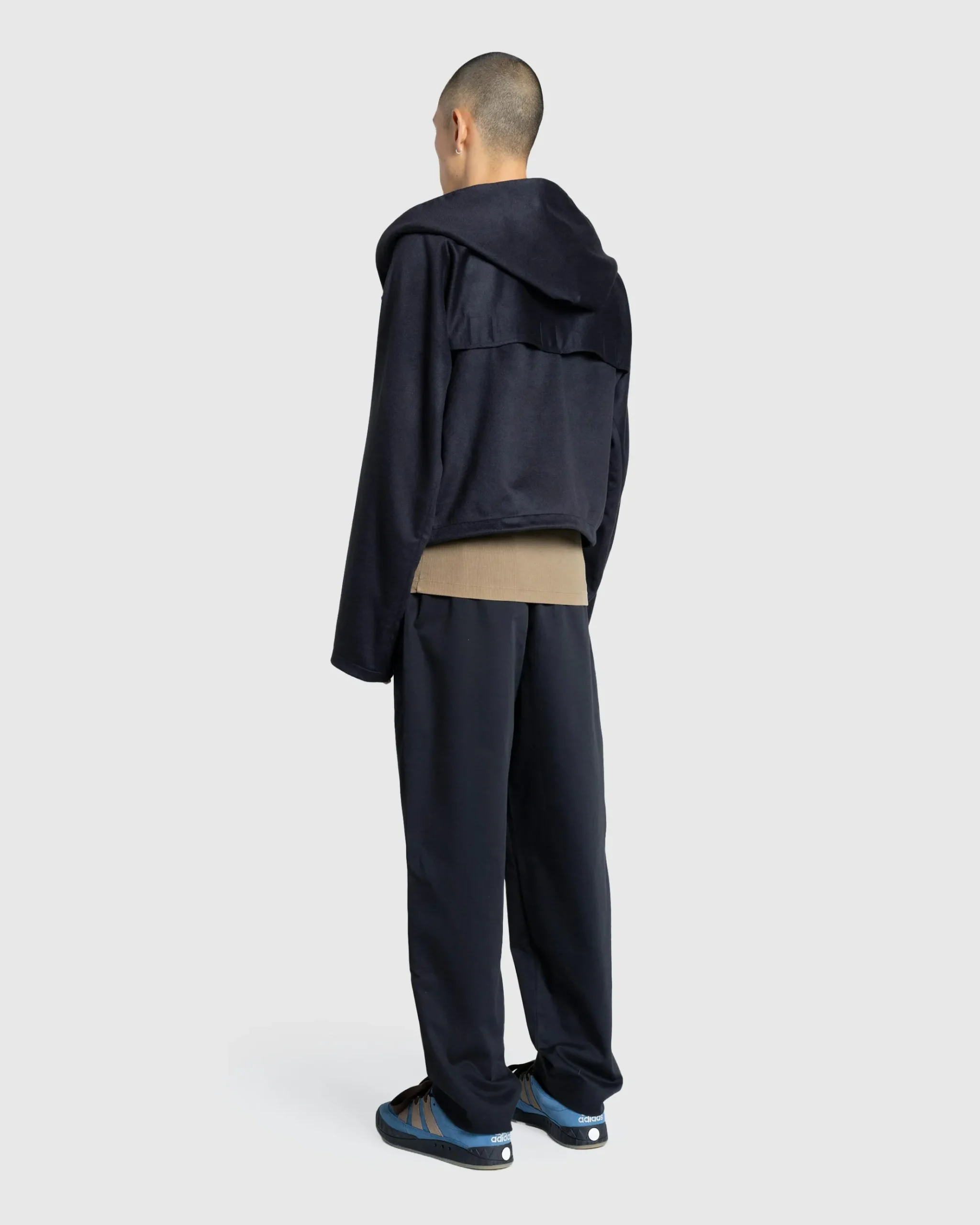 Discount Meta Campania Collective George Cropped Cashmere Blouson Midnight Blue midnightblue