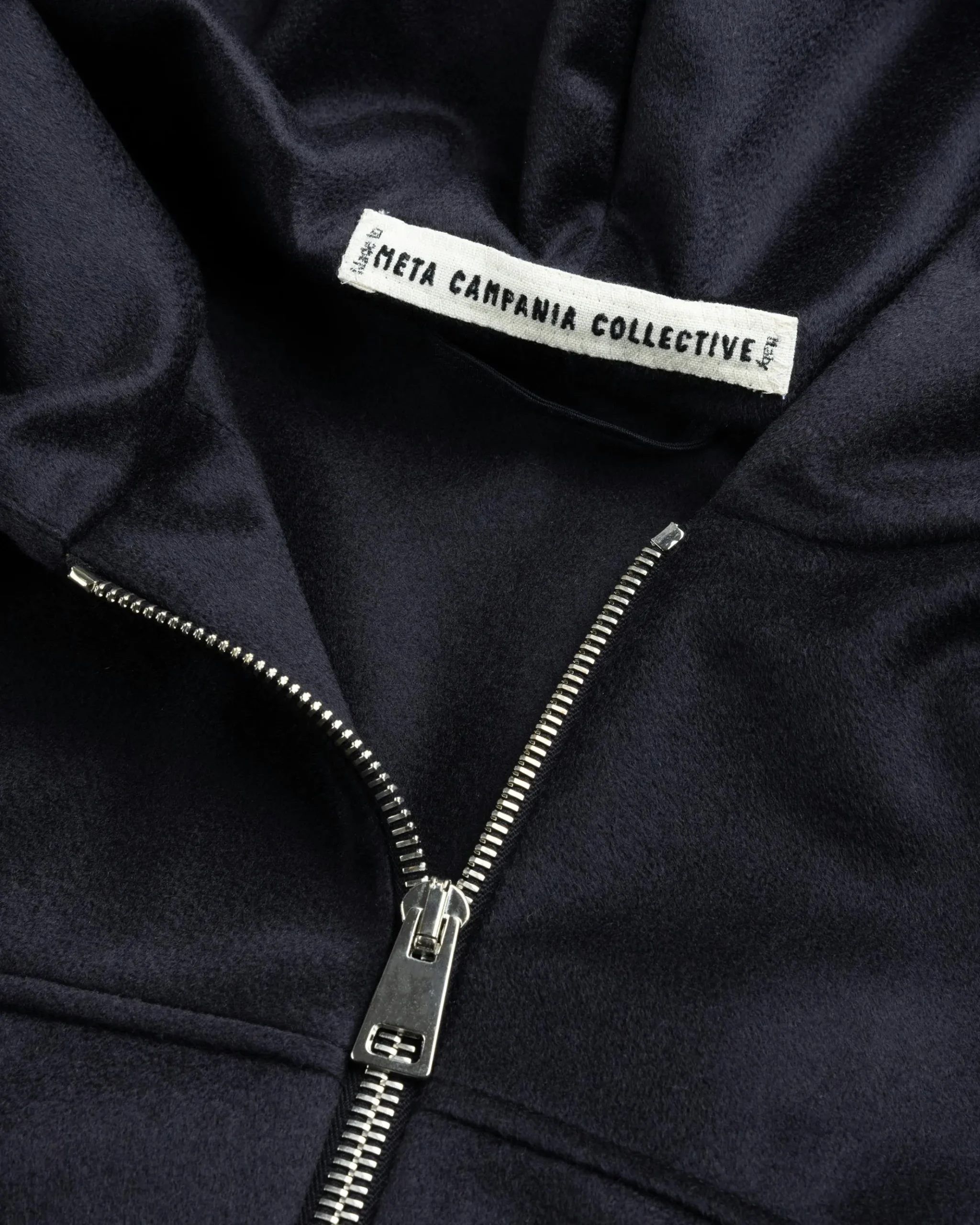 Discount Meta Campania Collective George Cropped Cashmere Blouson Midnight Blue midnightblue