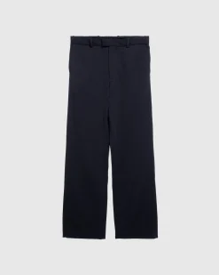 Store Meta Campania Collective Gilles Straight Tropical Wool Twill Leg Formal Trousers black