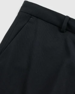 Store Meta Campania Collective Gilles Straight Tropical Wool Twill Leg Formal Trousers black