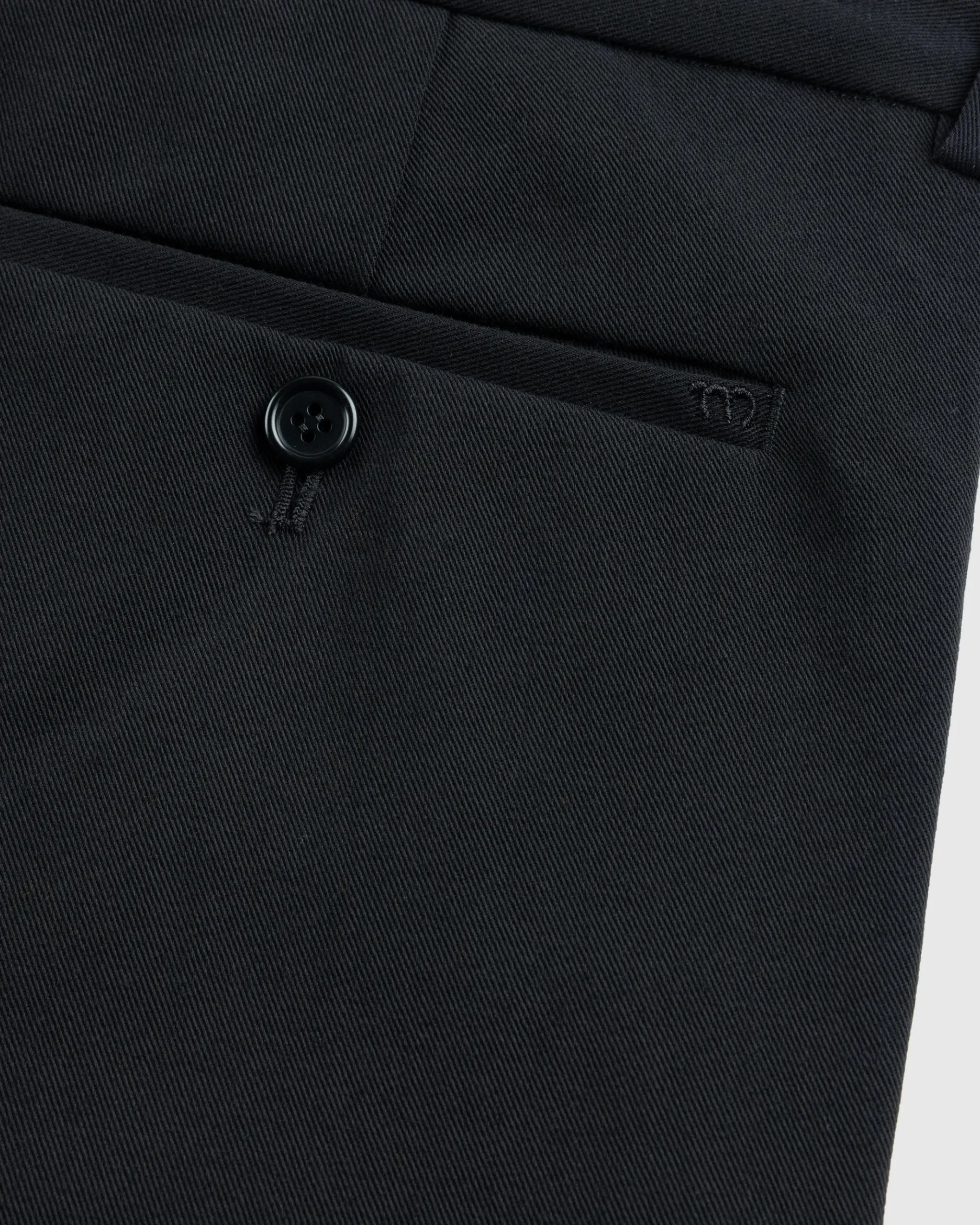 Store Meta Campania Collective Gilles Straight Tropical Wool Twill Leg Formal Trousers black