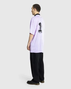 Cheap Martine Rose Half And Half Football Top lilac