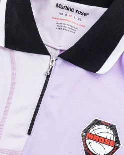 Cheap Martine Rose Half And Half Football Top lilac