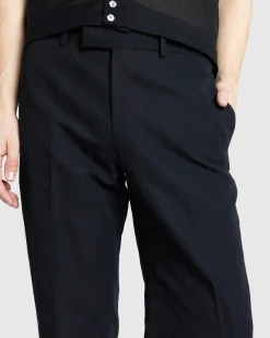 Best Sale Auralee Hard Twist Finx Linen Chino Slacks black