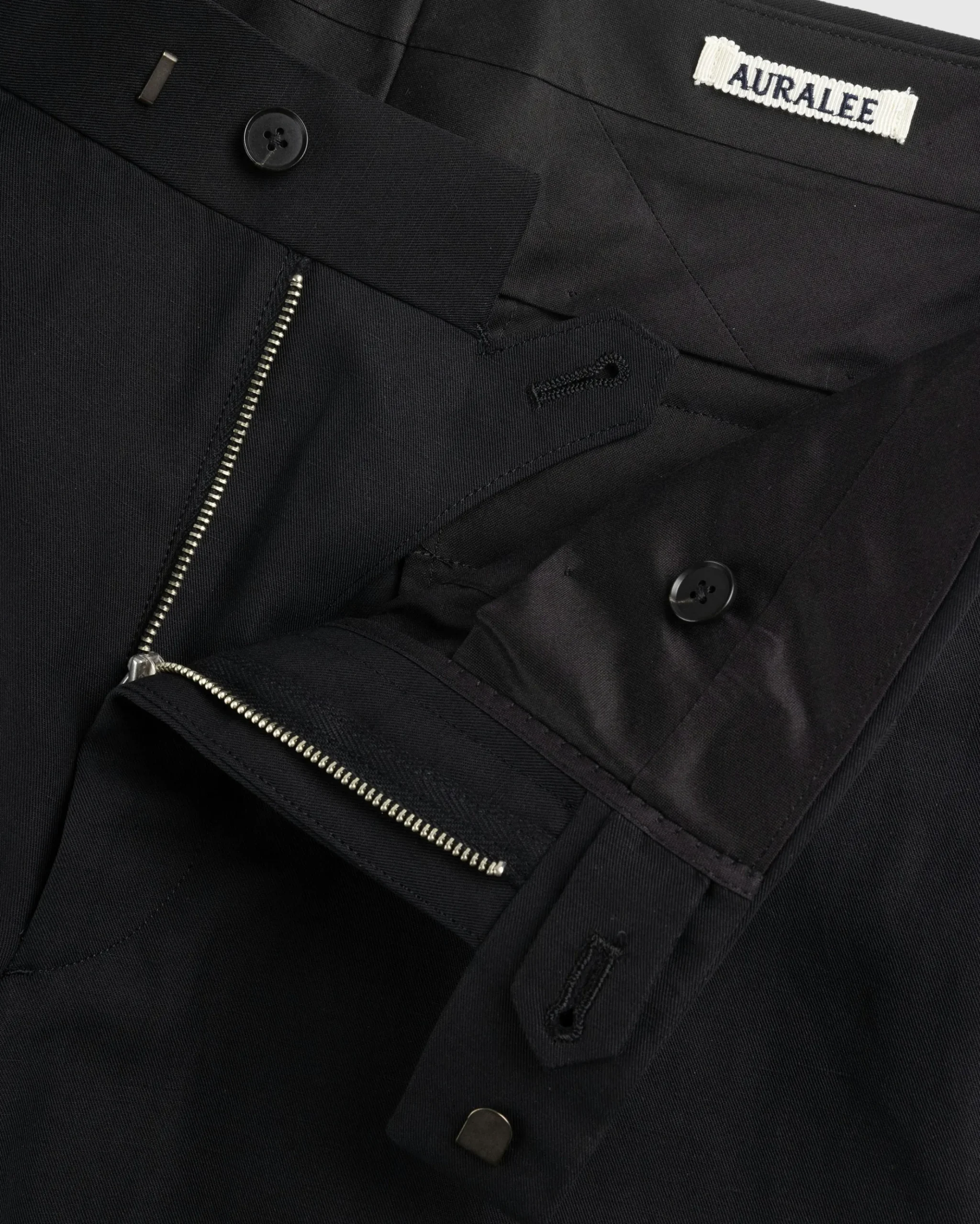 Best Sale Auralee Hard Twist Finx Linen Chino Slacks black