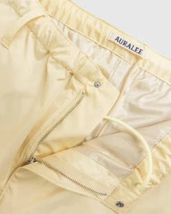 Fashion Auralee Hard Twist Polyester Satin Laminate Field Pants Light Beige lightbeige