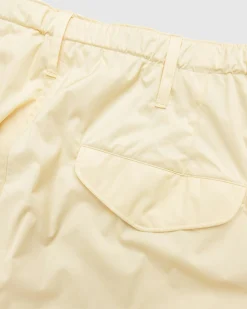 Fashion Auralee Hard Twist Polyester Satin Laminate Field Pants Light Beige lightbeige