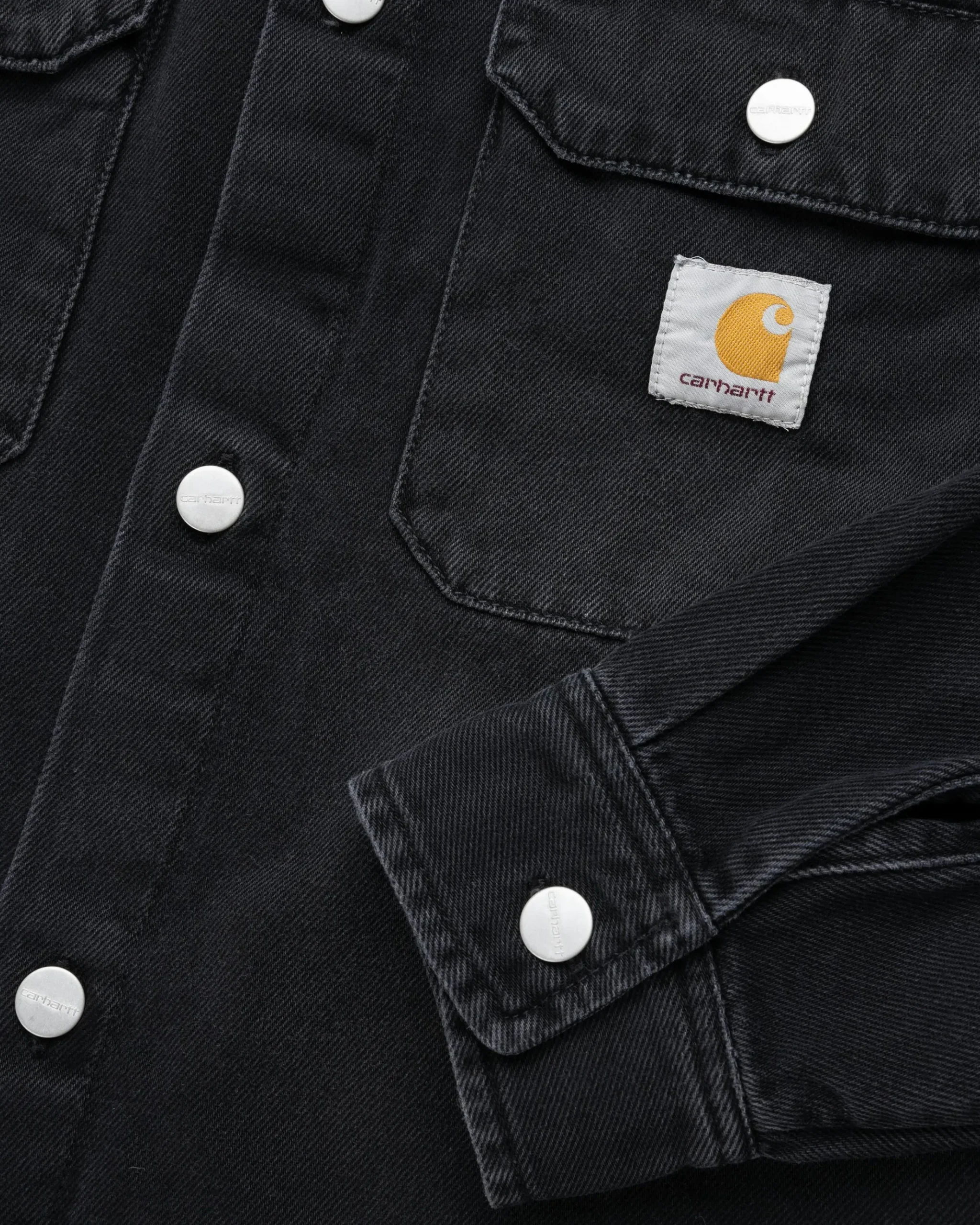 Discount Carhartt WIP Harvey Shirt Jacket Black/Dark Used Wash black/darkusedwash