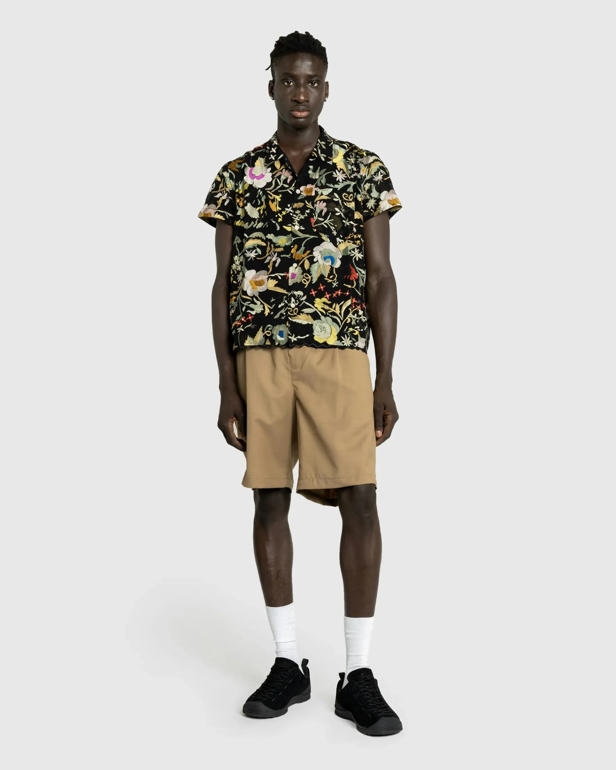 Fashion Bode Heirloom Floral Short-Sleeve Shirt multi