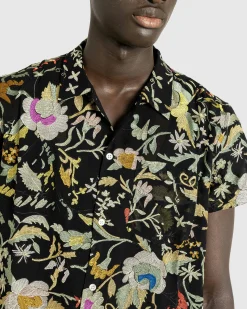 Fashion Bode Heirloom Floral Short-Sleeve Shirt multi
