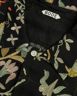 Fashion Bode Heirloom Floral Short-Sleeve Shirt multi