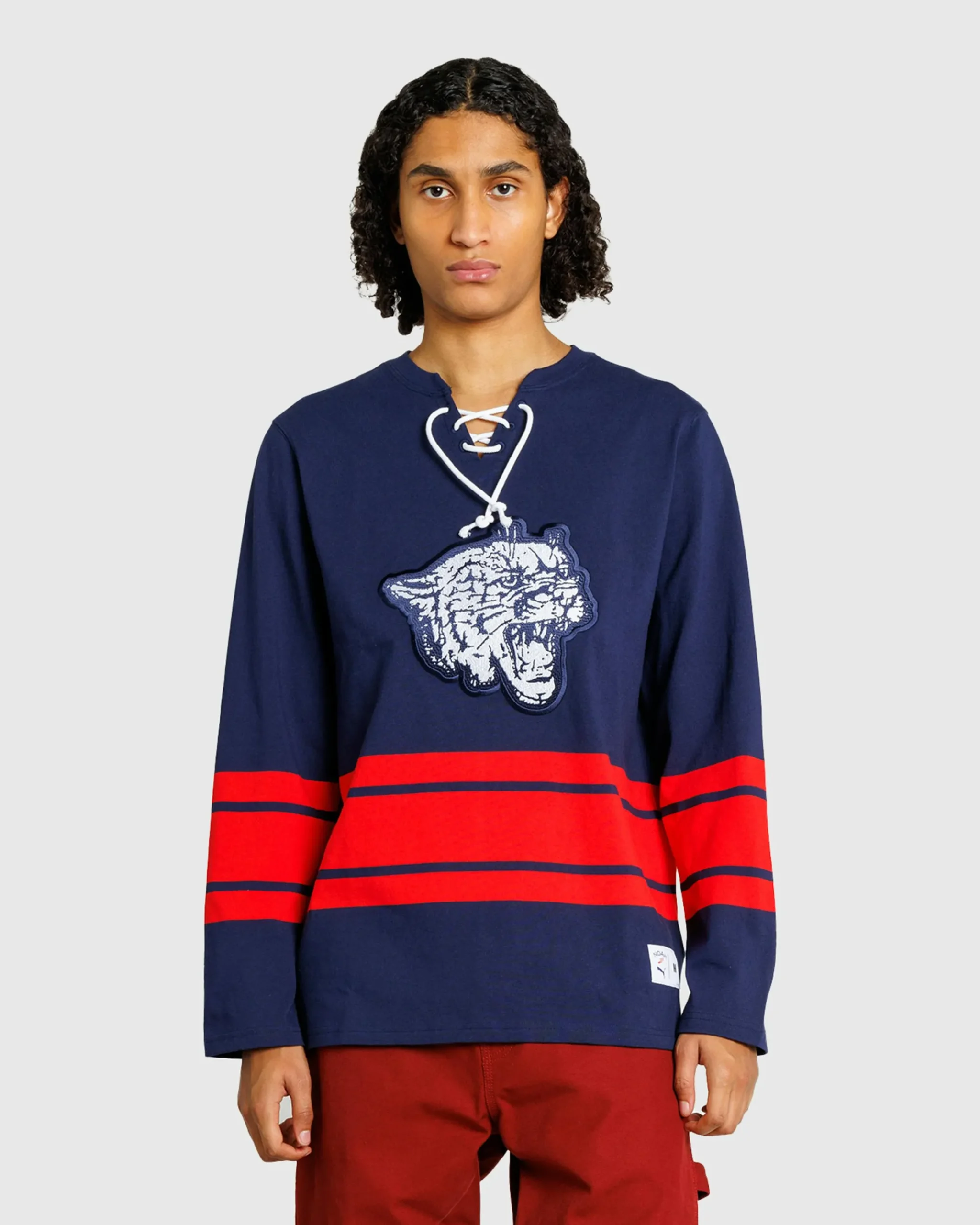 Fashion Puma Hockey Jersey Navy/Red pumanavy