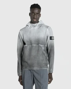 Hot Stone Island Hooded Sweatshirt Lead Grey leadgrey