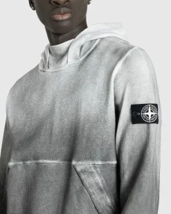 Hot Stone Island Hooded Sweatshirt Lead Grey leadgrey