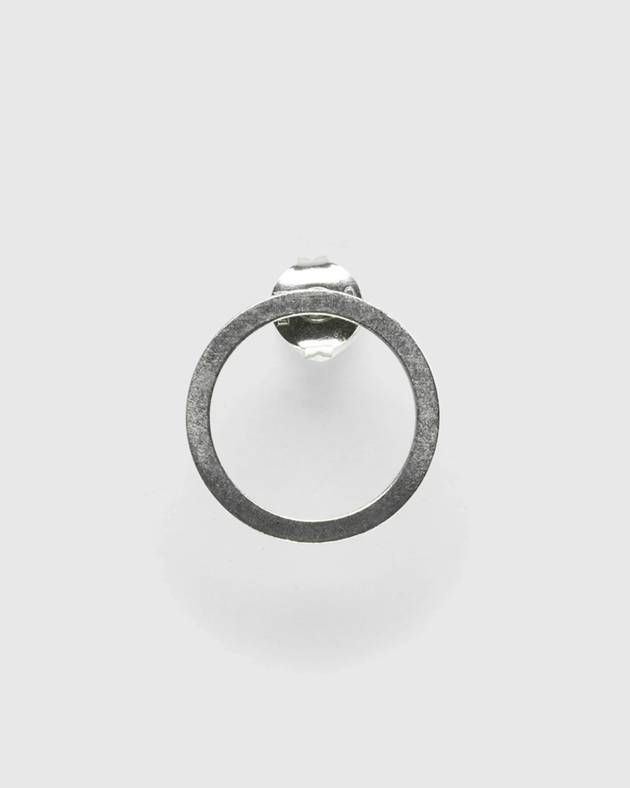 Shop Maison Margiela Hoop Earring Silver palladioburattato