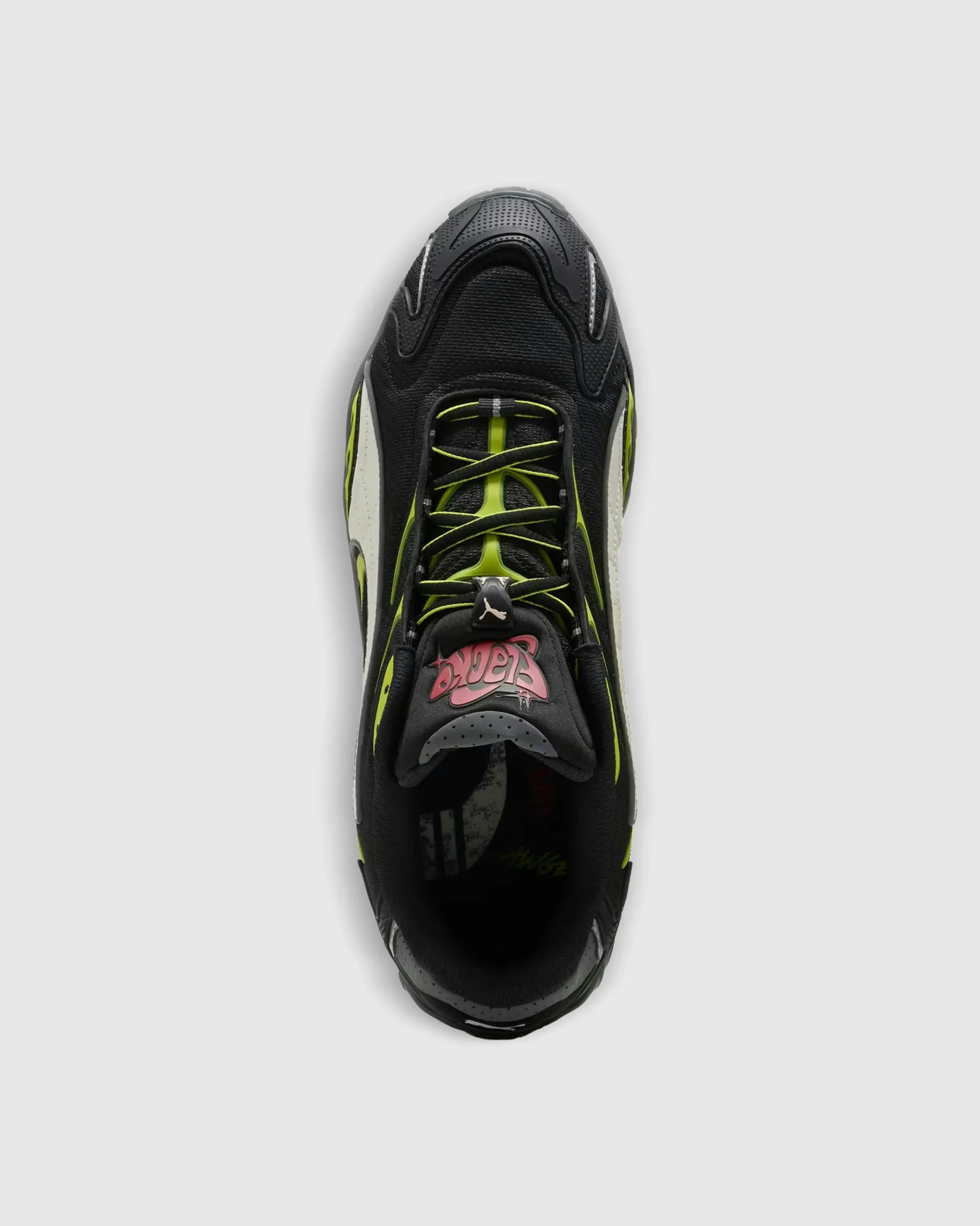 Hot Puma Inhale Distressed Black-Warm White-Lime Pow pumablack-warmwhite-limepow