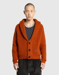 Outlet Meta Campania Collective Jackson Shawl Collar Chunky Cashmere Cardigan Rust Brown rustbrown
