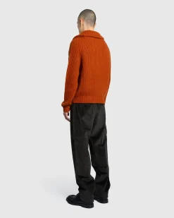 Outlet Meta Campania Collective Jackson Shawl Collar Chunky Cashmere Cardigan Rust Brown rustbrown