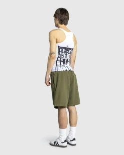 Shop Jean Paul Gaultier Jersey Top Printed Cage Trompe L'Œil white/black