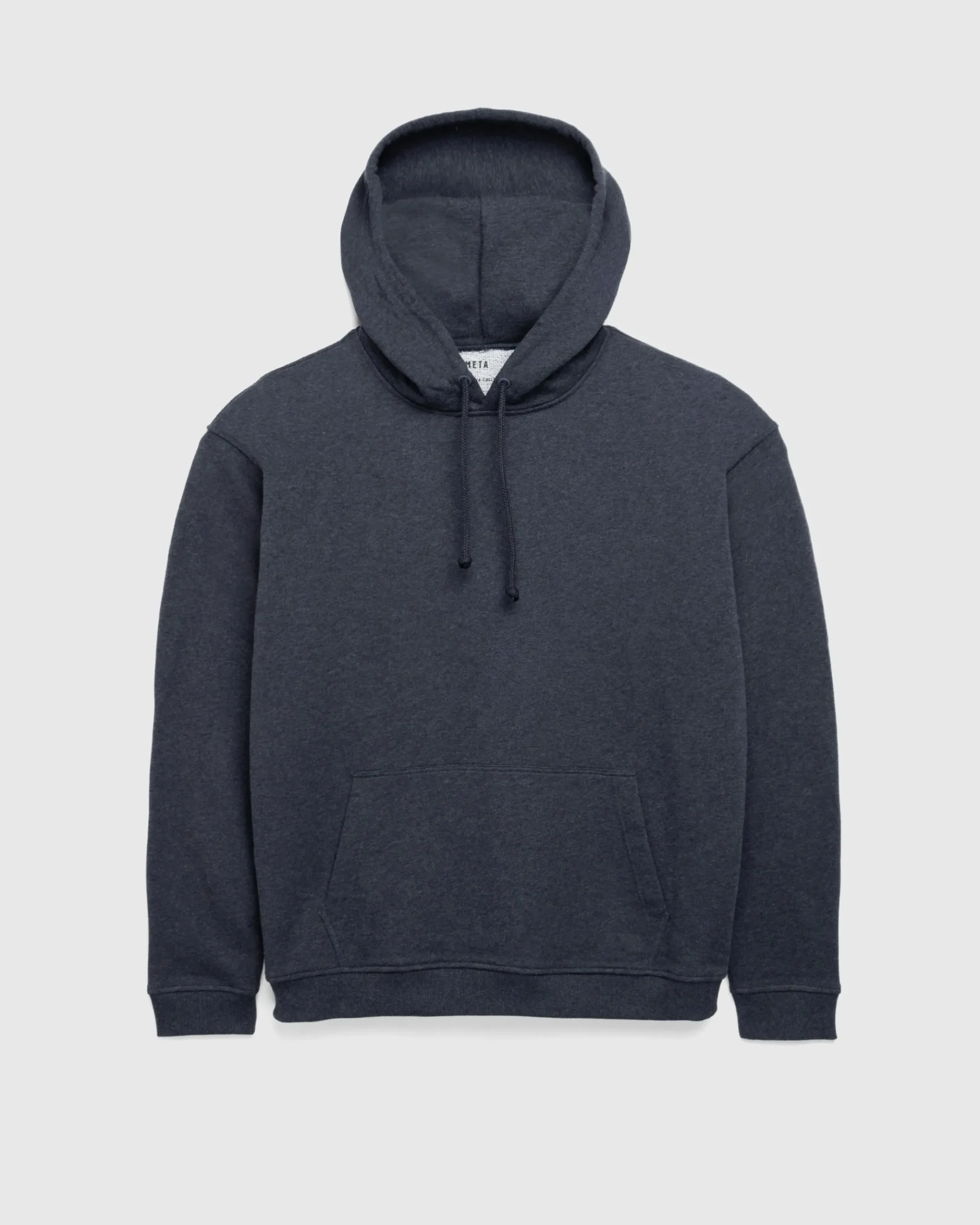 Hot Meta Campania Collective Joseph Jersey Cotton Hoodie Dark Chocolate Melange darkcharcoalmelange
