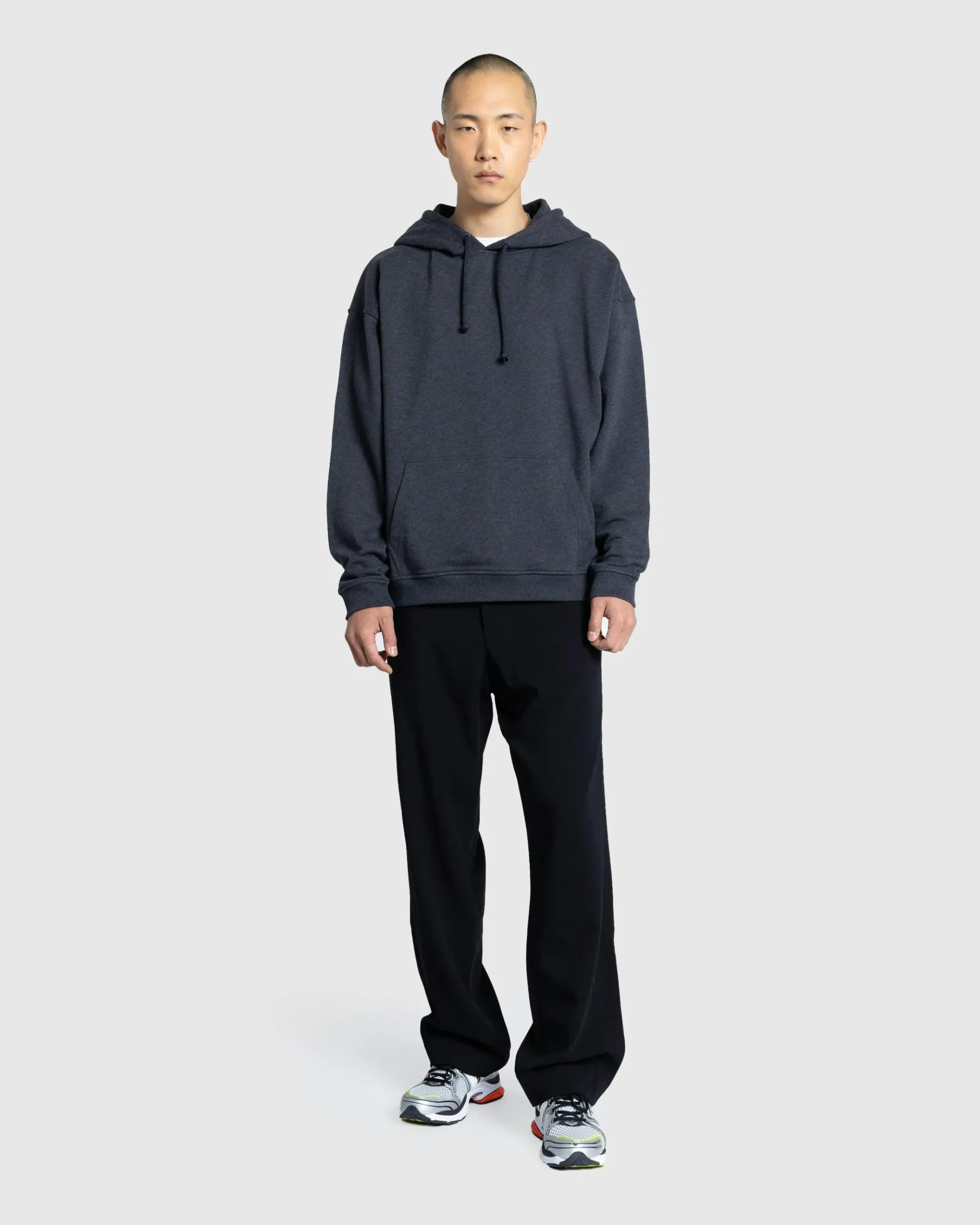 Hot Meta Campania Collective Joseph Jersey Cotton Hoodie Dark Chocolate Melange darkcharcoalmelange
