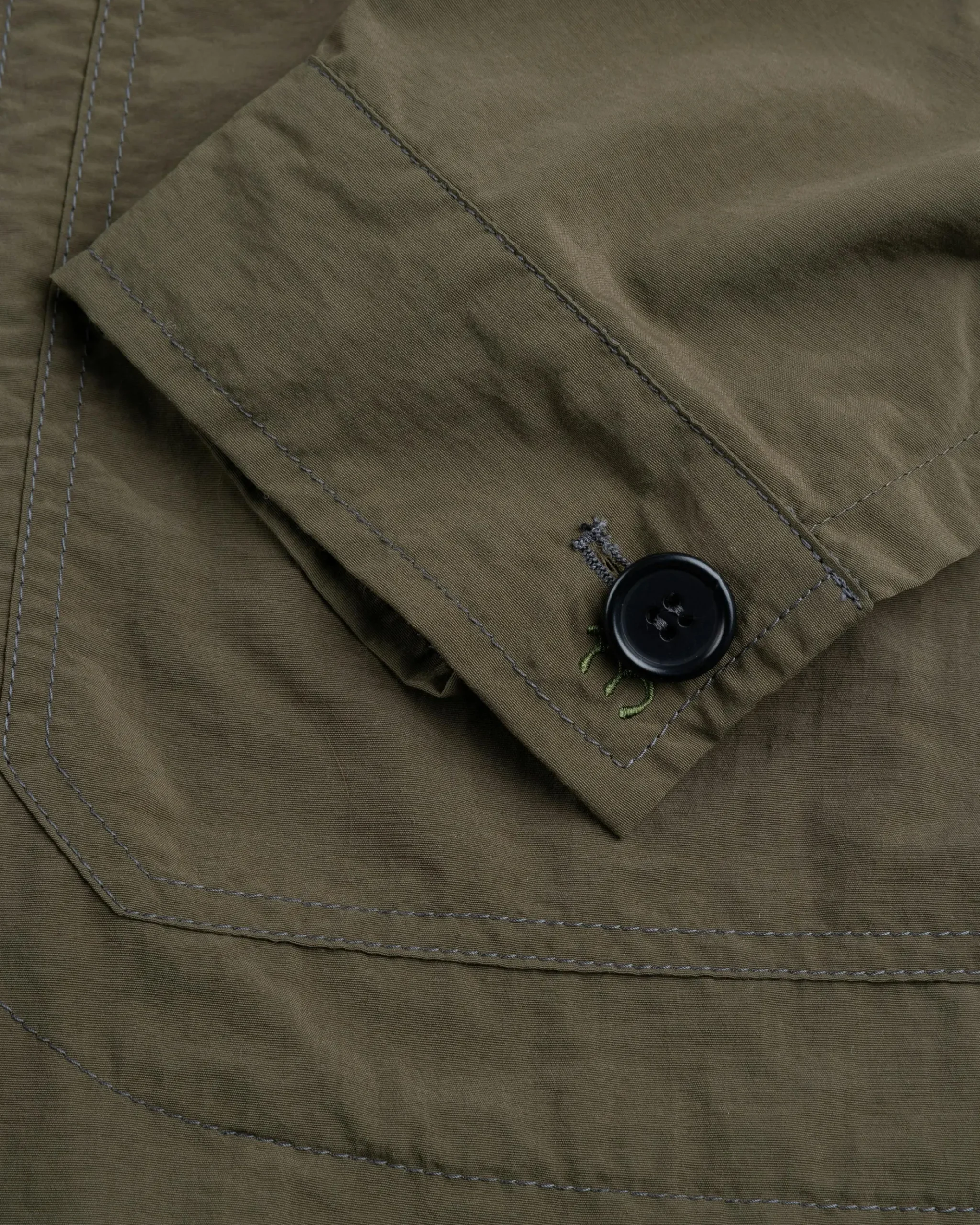 Cheap Meta Campania Collective Julian Selflined Nylon Shirt Jacket Dark Khaki darkkhaki