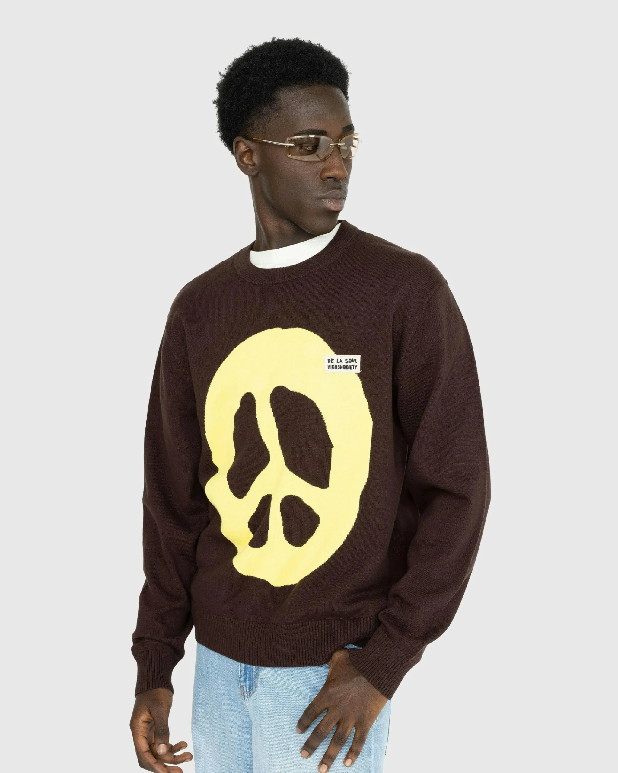 Outlet Highsnobiety Knit Crewneck Brown black