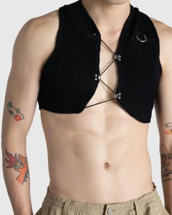 Best Sale SSU Knitted Chest Bag black