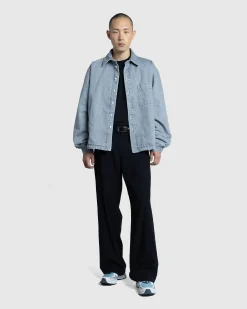 New JACQUEMUS La Chemise Boulanger grey/off-white