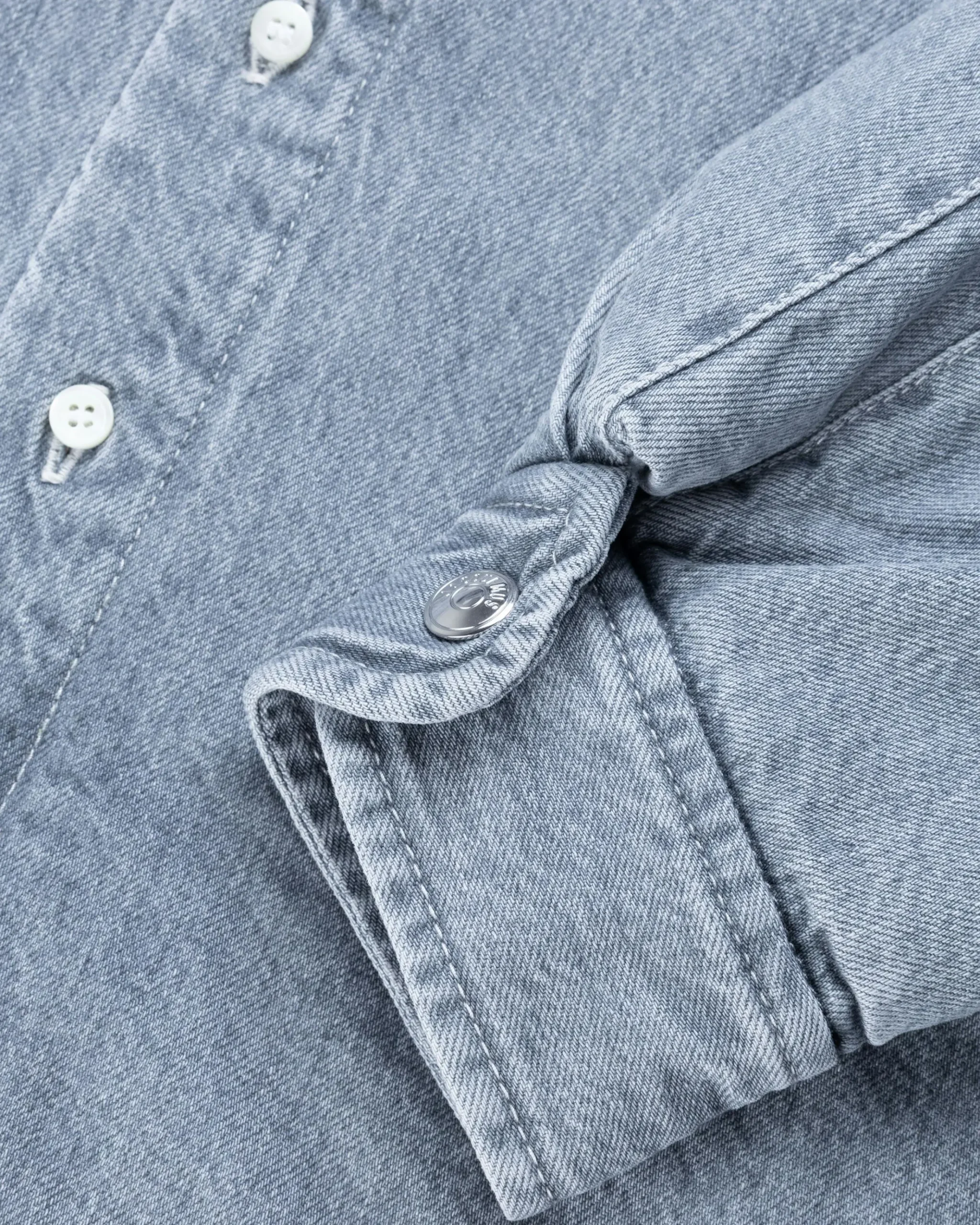 New JACQUEMUS La Chemise Boulanger grey/off-white