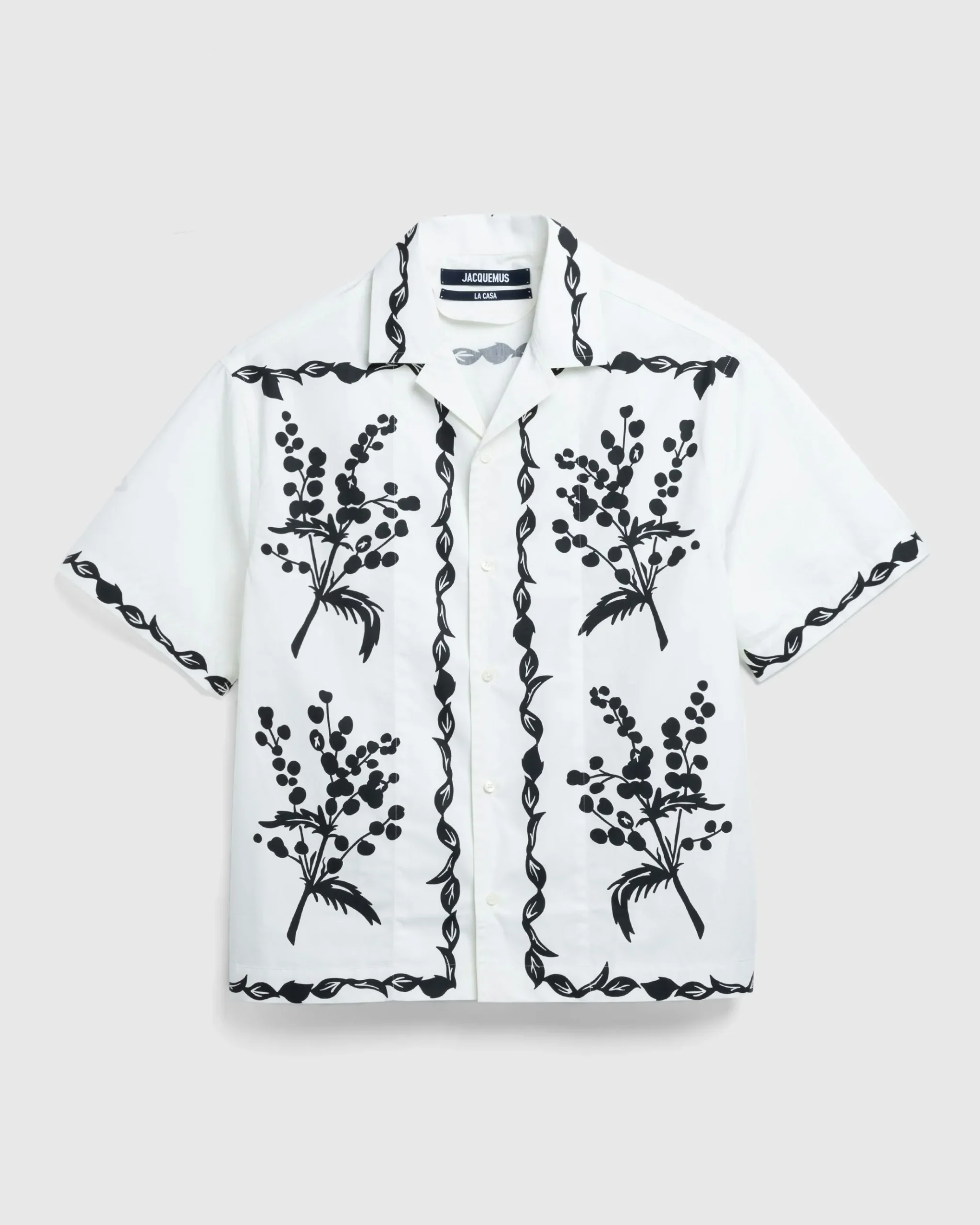 Clearance JACQUEMUS La Chemise Jean Print Mimosa Frise Black printmimosafriseblack