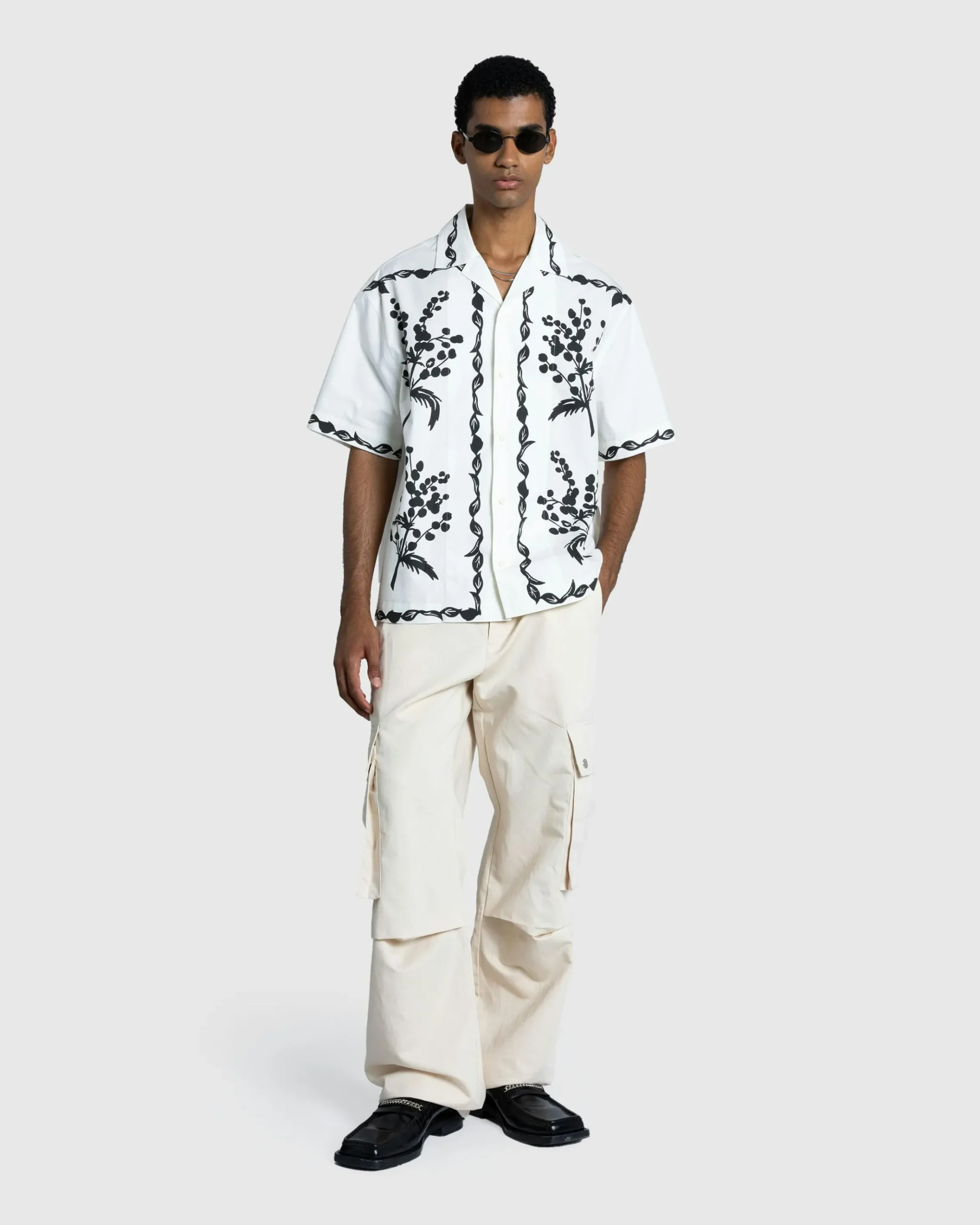 Clearance JACQUEMUS La Chemise Jean Print Mimosa Frise Black printmimosafriseblack