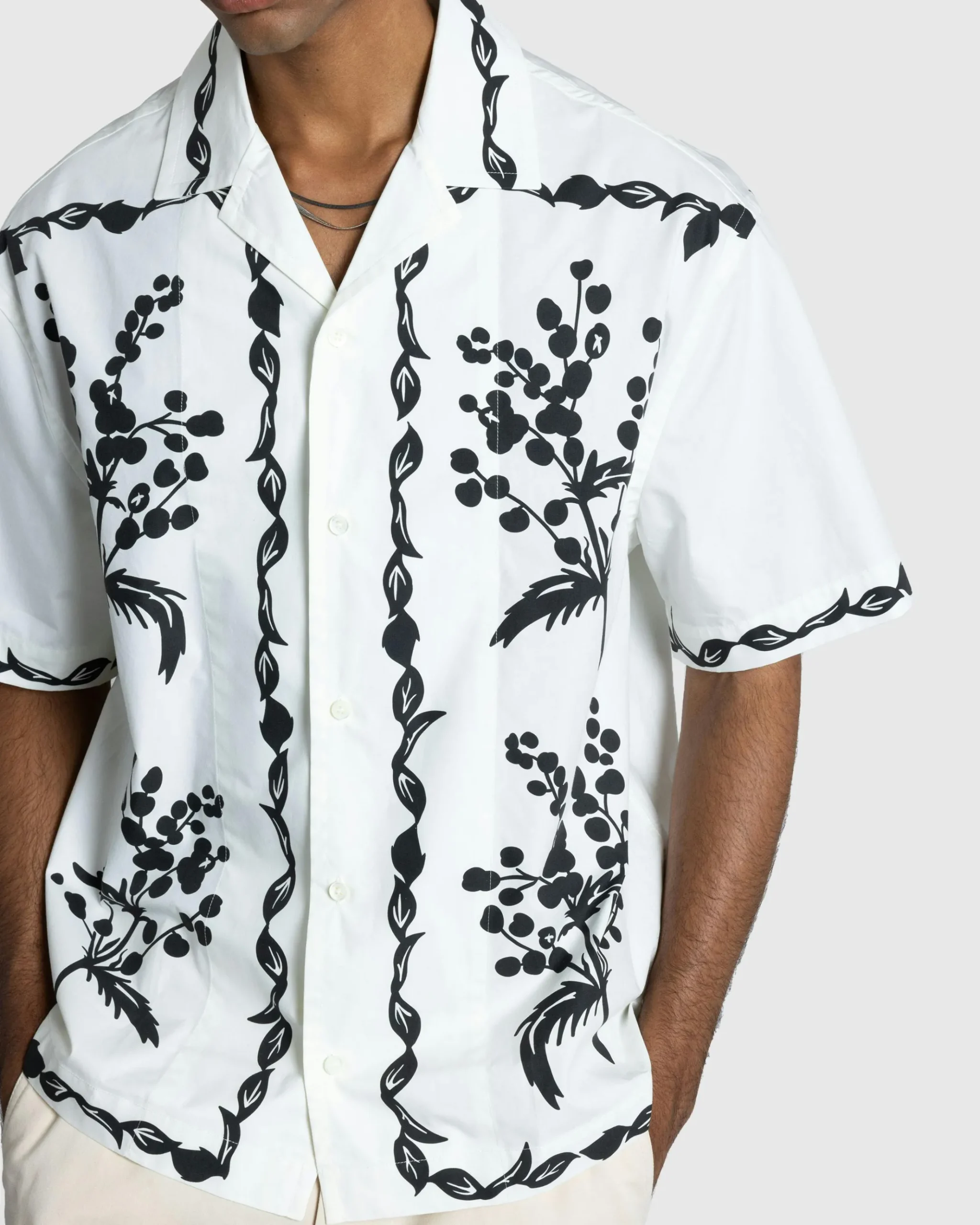 Clearance JACQUEMUS La Chemise Jean Print Mimosa Frise Black printmimosafriseblack