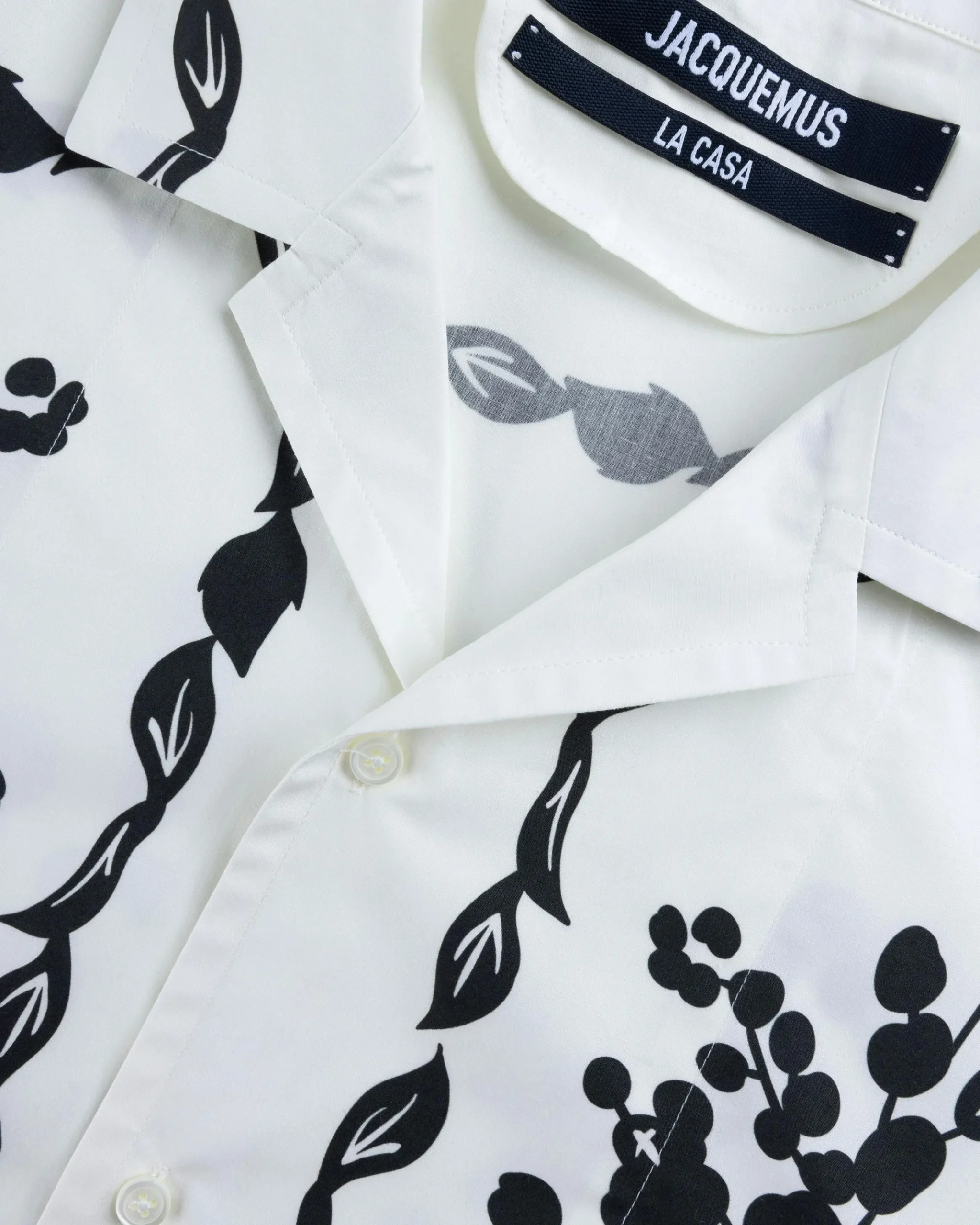 Clearance JACQUEMUS La Chemise Jean Print Mimosa Frise Black printmimosafriseblack