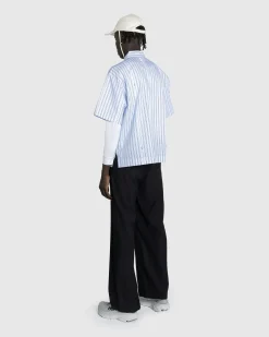 Store JACQUEMUS La Chemise Manches Courte Print Blue Stripe printbluestripe