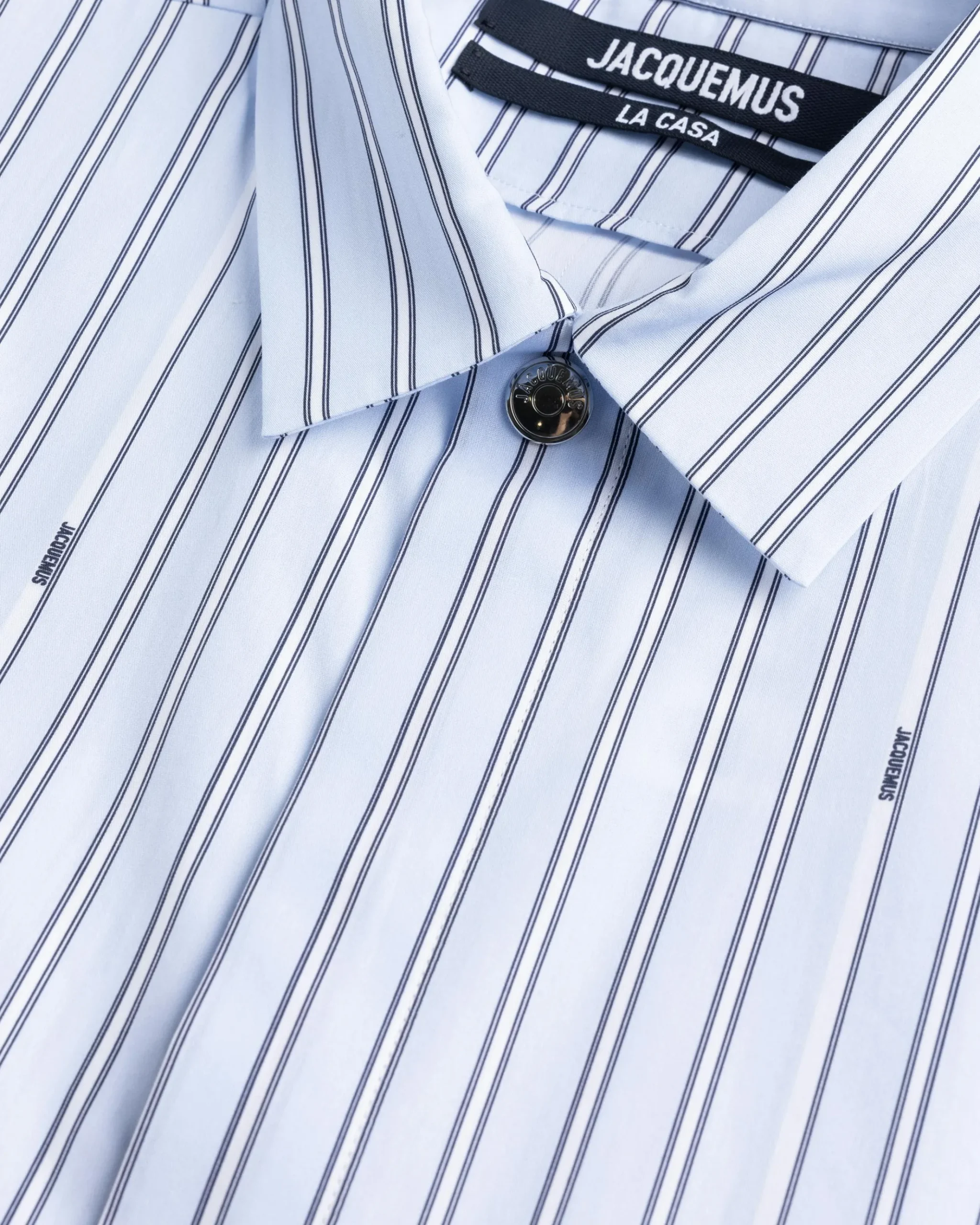 Store JACQUEMUS La Chemise Manches Courte Print Blue Stripe printbluestripe