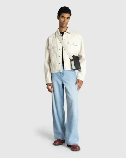 Fashion JACQUEMUS La Veste De-Nimes Off-White/Red Stripe off-white/redstripe