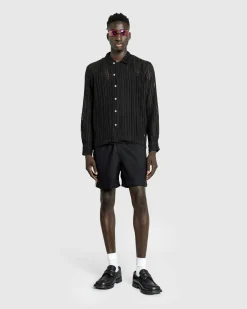 Cheap Bode Lacework Shorts black