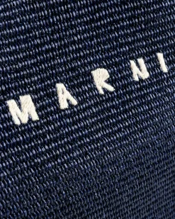 Fashion Marni Large Raffia Tote Bag ultramarine