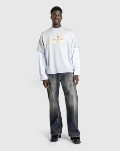 Flash Sale Acne Studios Layered Print T-Shirt lightgrey