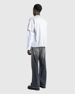 Flash Sale Acne Studios Layered Print T-Shirt lightgrey