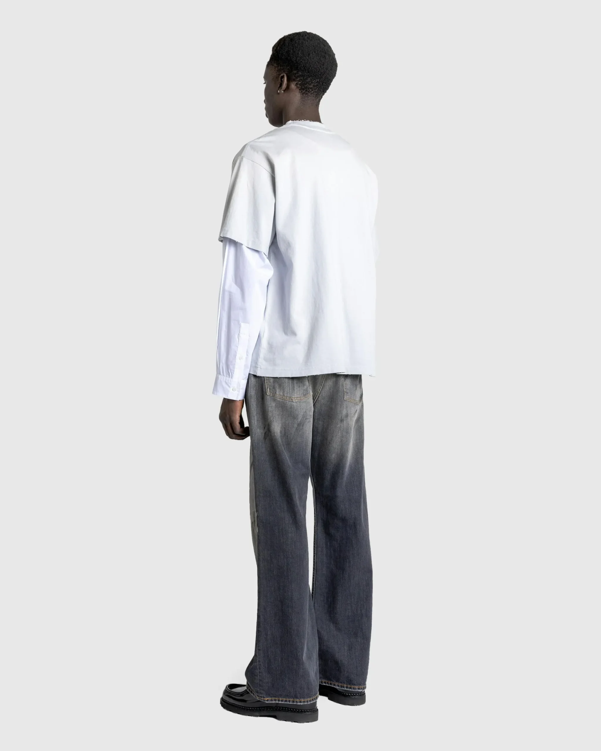 Flash Sale Acne Studios Layered Print T-Shirt lightgrey